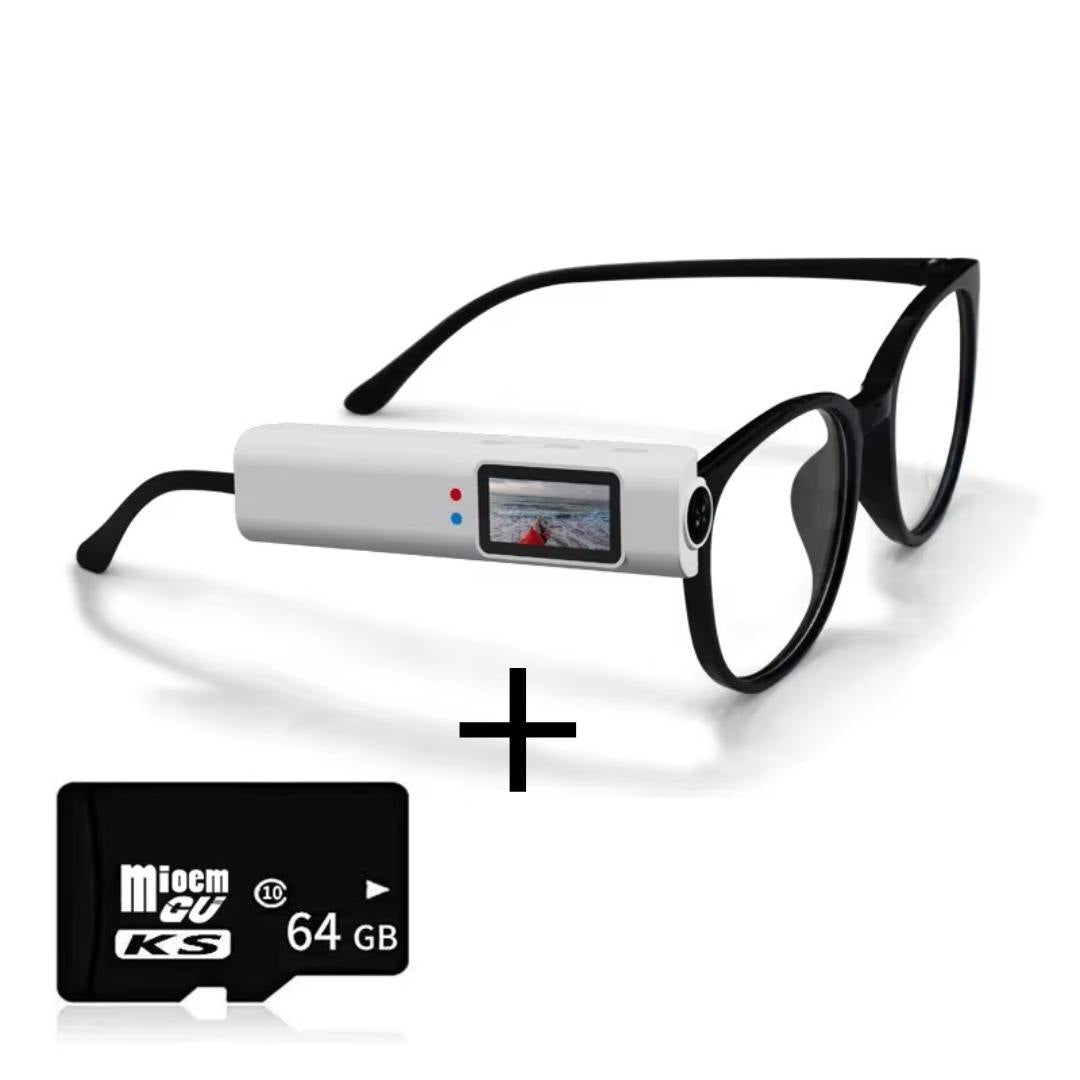 Mini Camera 2.7K with First-Person View for Magnifying Glasses and Prescription Glasses