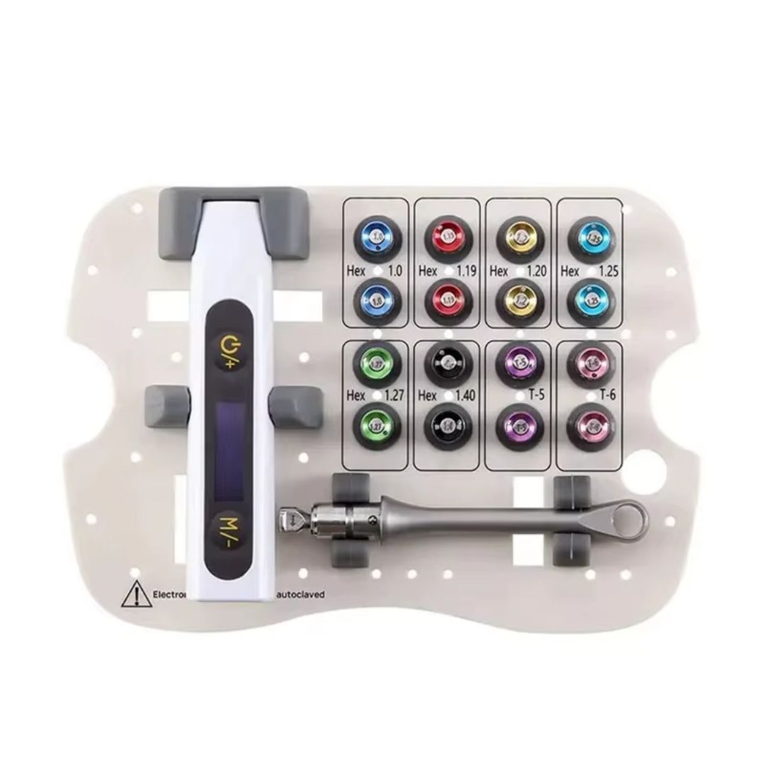 Universal Dental Electric Torque Wrench Kit (16 Tips + Case)