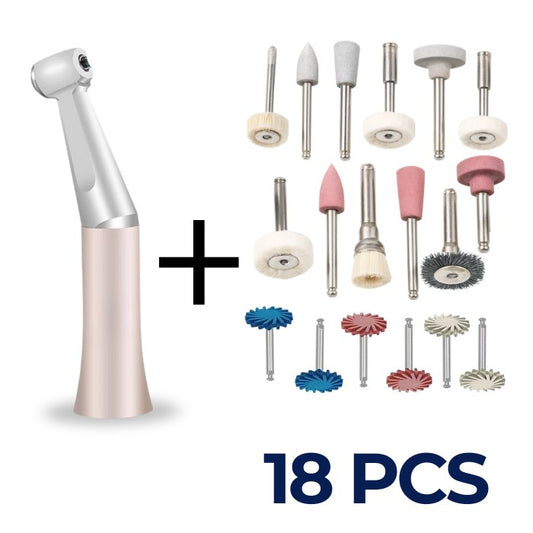 Low-Speed Contra Angle Handpiece + 18-Piece Polishing Set